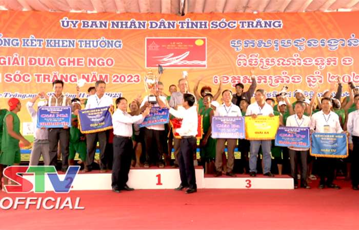 Chùa Tum Núp (Châu Thành) giành 2 chức vô địch Giải Đua ghe Ngo tỉnh Sóc Trăng năm 2023 