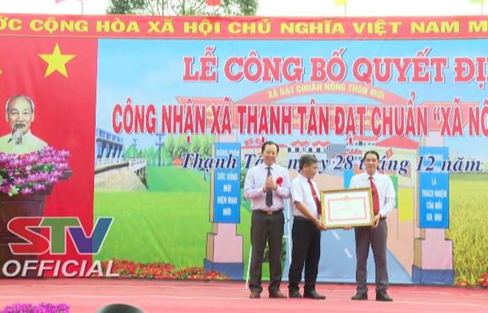 Xã Thạnh Tân, huyện Thạnh Trị đạt chuẩn Nông thôn mới