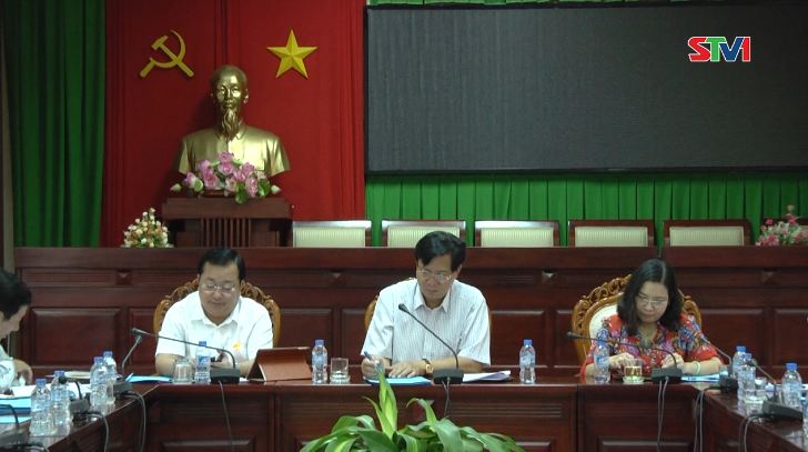 Lãnh đạo Tỉnh ủy Sóc Trăng làm việc với Mặt trận Tổ quốc và các đoàn thể  của tỉnh 