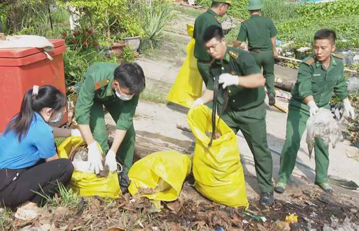 Đoàn Thanh niên Bộ đội Biên phòng Sóc Trăng ra quân chiến dịch hè gắn với bảo vệ môi trường ven biển (19-06-2023)