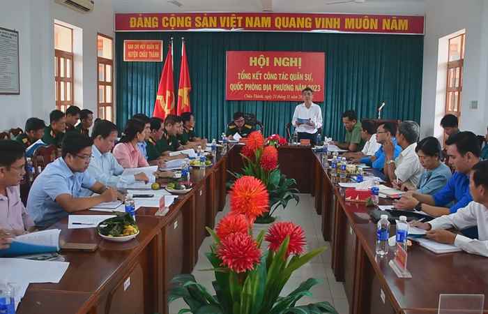 Châu Thành: Tổng kết công tác quân sự, quốc phòng địa phương năm 2023