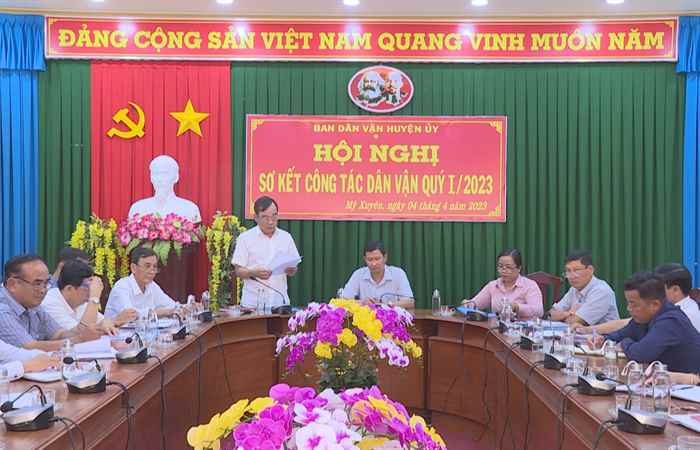 Ban Dân vận Huyện ủy Mỹ Xuyên sơ kết quý I năm 2023