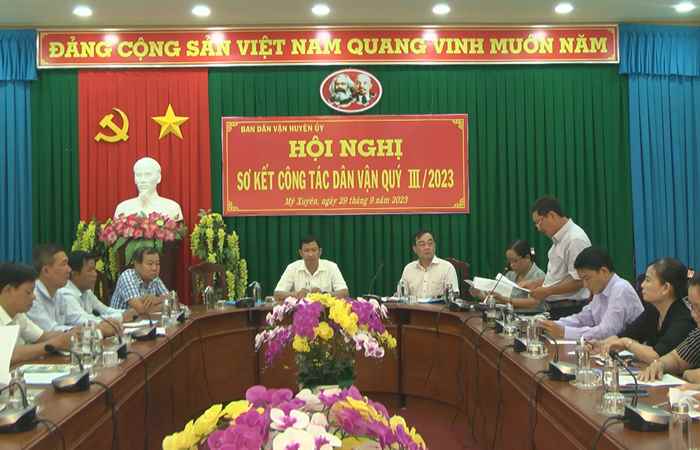 Ban Dân vận Huyện ủy Mỹ Xuyên sơ kết quý III, năm 2023