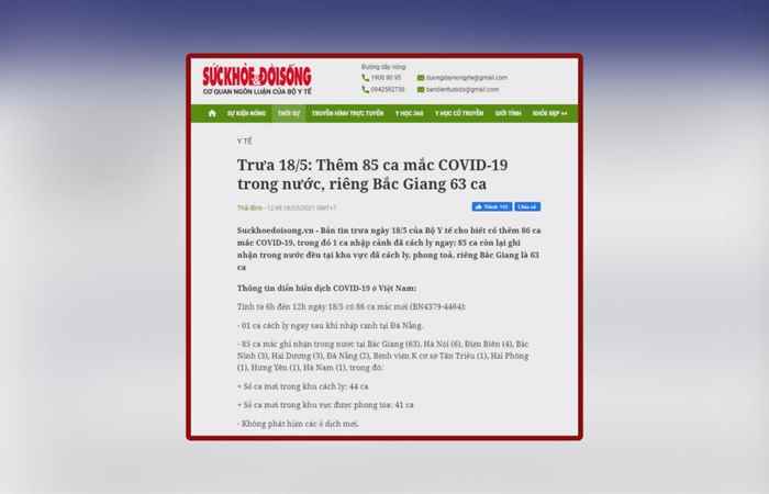 Bản tin chung tay phòng, chống Covid - 19 (18-05-2021)