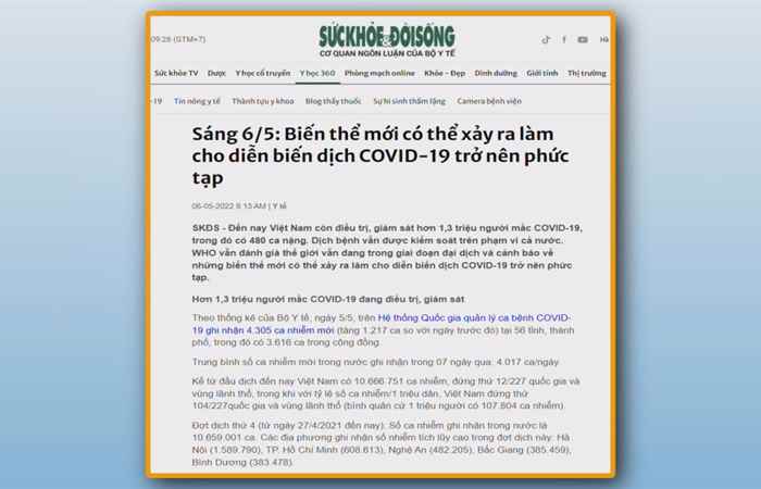  Bản tin chung tay phòng, chống dịch COVID-19 (07-05-2022)