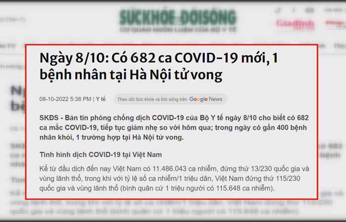 Bản tin chung tay phòng, chống dịch COVID-19 (09-10-2022)