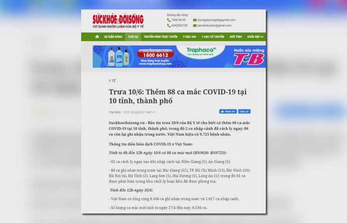 Bản tin chung tay phòng chống dịch covid-19 (10-06-2021)
