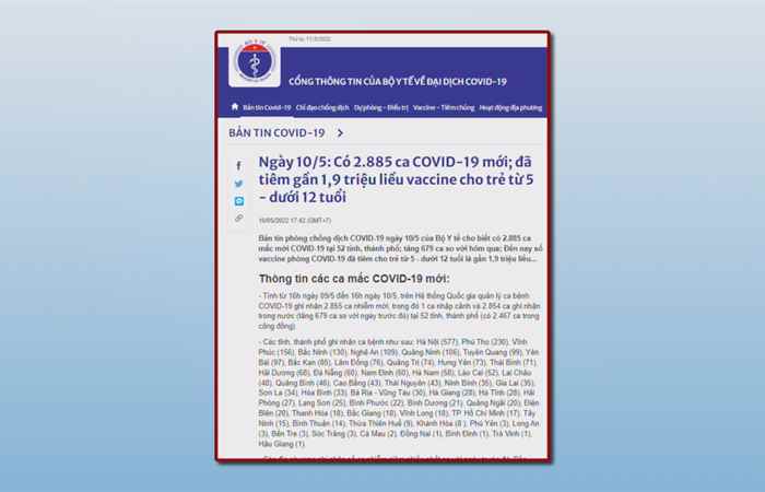 Bản tin chung tay phòng, chống dịch COVID-19 (11-05-2022)