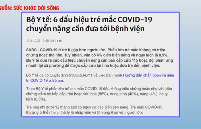 Bản tin chung tay phòng, chống dịch COVID-19 (14-11-2021)
