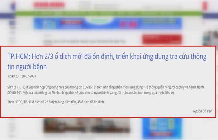 Bản tin chung tay phòng chống dịch covid-19 (20-07-2021)