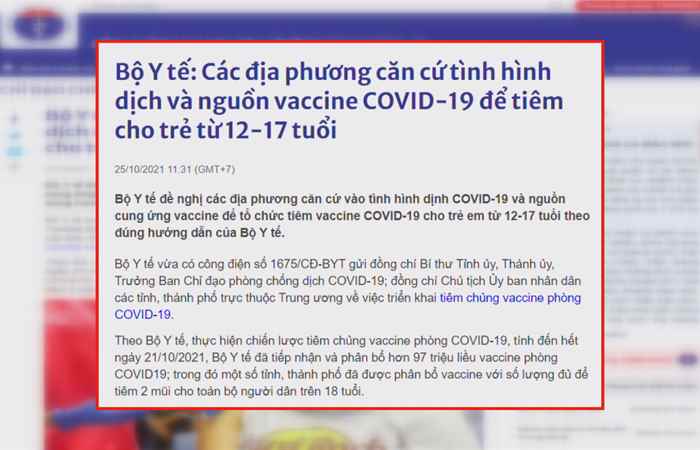 Bản tin chung tay phòng, chống dịch COVID-19 (26-10-2021)