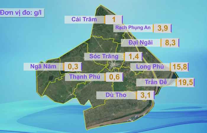 Bản tin tình hình xâm nhập mặn (26-02-2025)