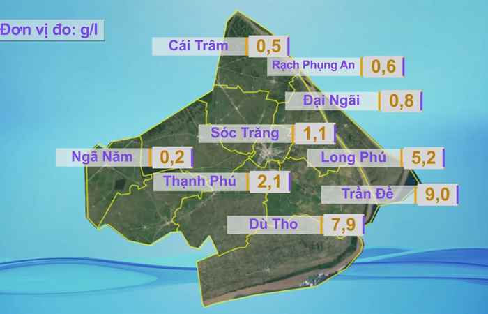 Bản tin tình hình xâm nhập mặn (26-04-2025)