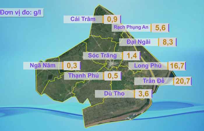 Bản tin tình hình xâm nhập mặn (27-02-2025)