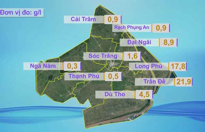 Bản tin tình hình xâm nhập mặn (28-02-2025)