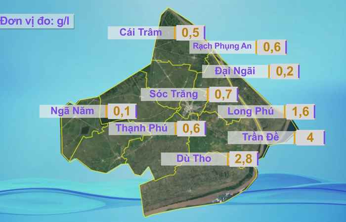 Bản tin tình hình xâm nhập mặn (31-05-2025)