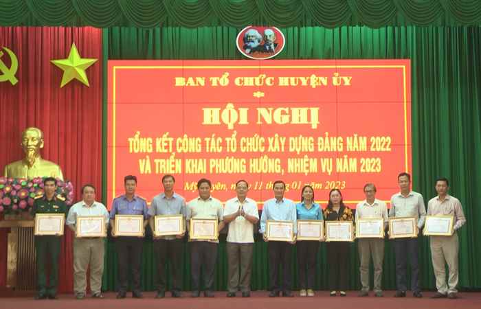 Ban Tổ chức Huyện ủy Mỹ Xuyên tổng kết năm 2022 