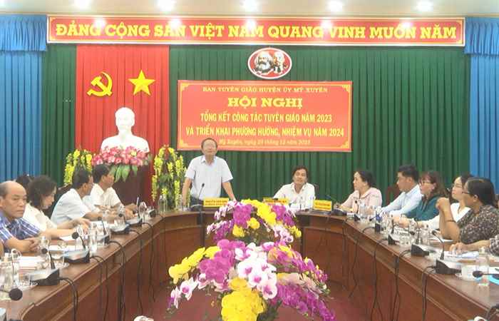 Mỹ Xuyên: Ban Tuyên giáo Huyện ủy tổng kết năm 2023
