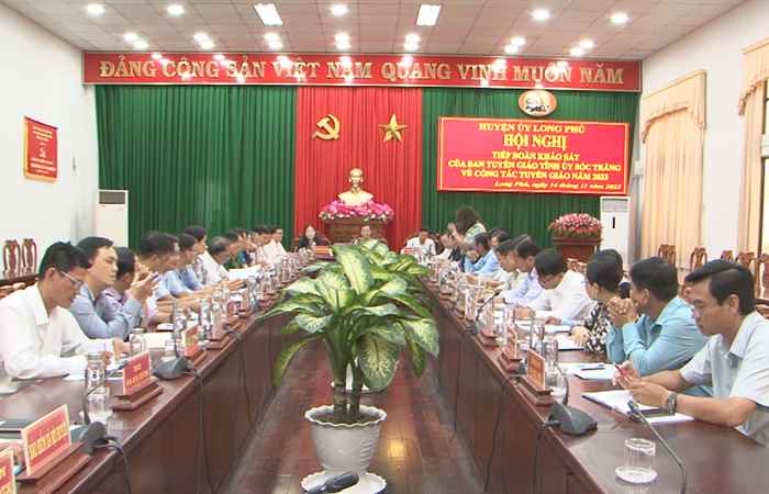 Long Phú: Ban Tuyên giáo Tỉnh ủy Sóc Trăng khảo sát công tác Tuyên giáo