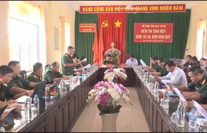 Ngã Năm: Bộ Chỉ huy quân sự tỉnh Sóc Trăng kiểm tra toàn diện công tác quân sự quốc phòng địa phương
