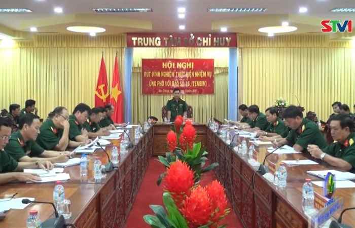 Bộ Chỉ huy Quân sự tỉnh Sóc Trăng rút kinh nghiệm thực hiện nhiệm vụ ứng phó bão số 16