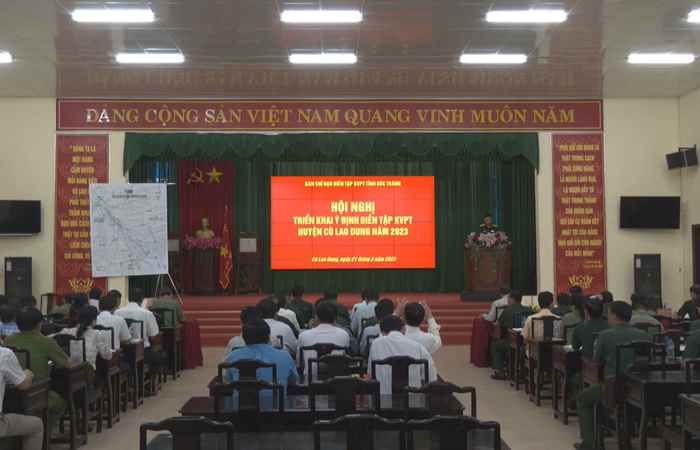Bộ Chỉ huy Quân sự tỉnh Sóc Trăng triển khai ý định Diễn tập Khu vực phòng thủ huyện Cù Lao Dung