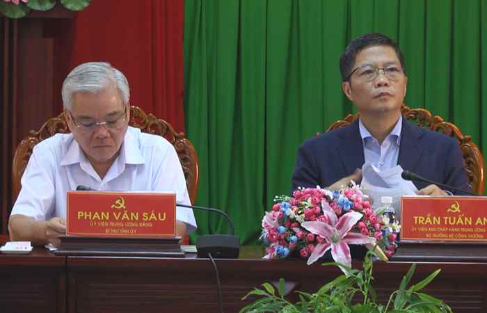 Bộ trưởng Bộ Công thương làm việc với Tỉnh ủy Sóc Trăng