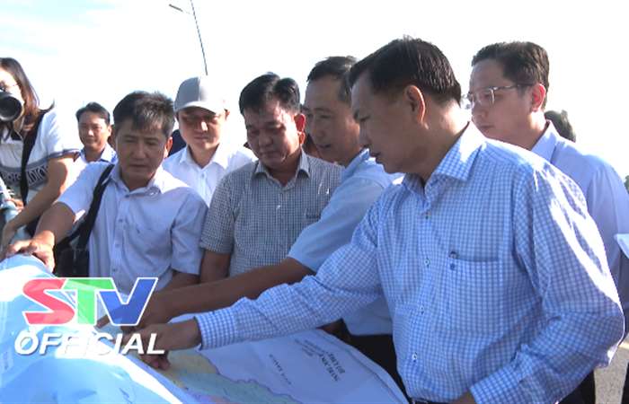 Chủ tịch UBND tỉnh Sóc Trăng khảo sát hạ tầng phục vụ nuôi trồng thủy sản tại TX. Vĩnh Châu