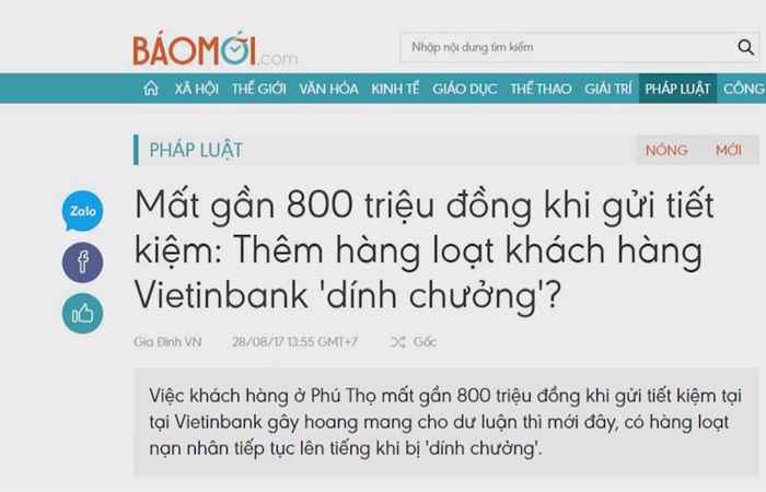 Chung tay cảnh giác - Những lưu ý khi gửi tiền ngân hàng 01-05-2018