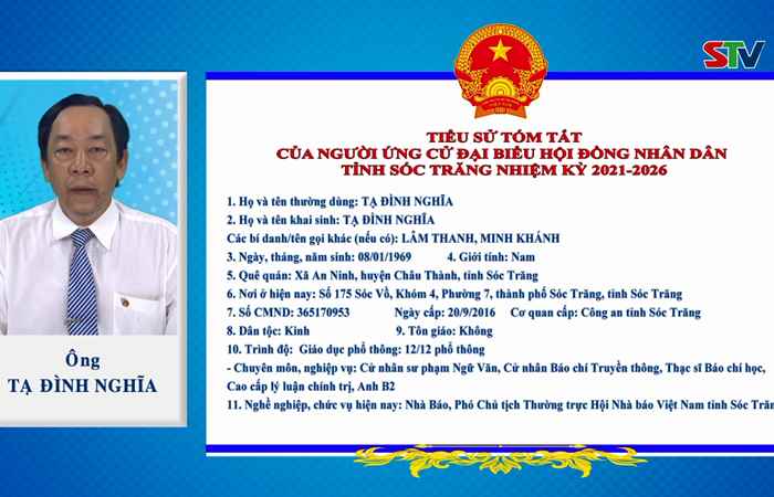 Chương trình hành động của ứng cử viên đại biểu HĐND tỉnh Sóc Trăng nhiệm kỳ 2021-2026 đơn vị số 06 - Huyện Kế Sách (Kỳ 2)