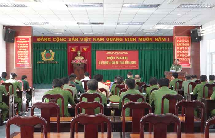 Công an thị xã Vĩnh Châu sơ kết 6 tháng đầu năm 2023 