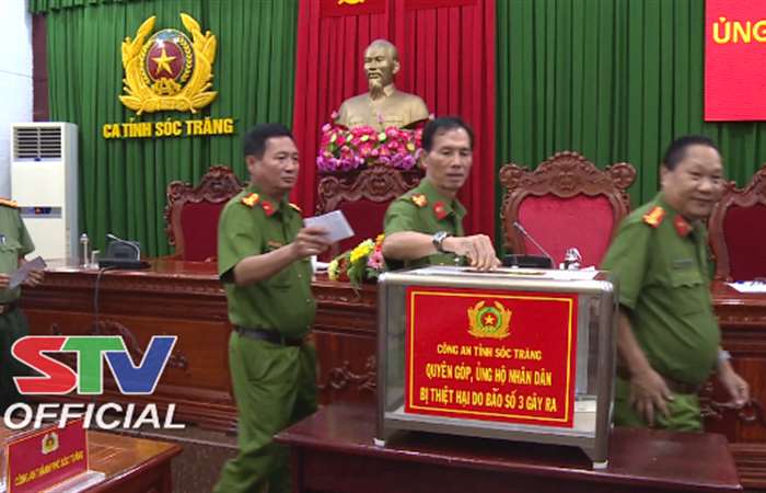 Công an tỉnh Sóc Trăng phát động ủng hộ Nhân dân bị thiệt hại do bão số 3