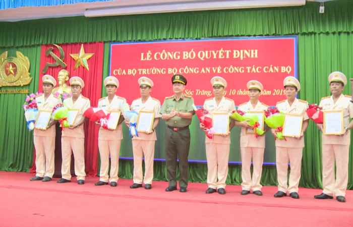 Công an tỉnh Sóc Trăng triển khai các quyết định của Bộ trưởng Bộ Công an về công tác cán bộ
