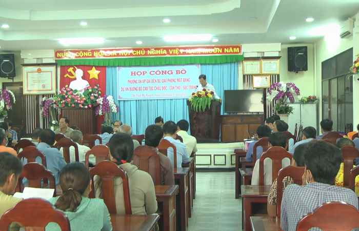 Mỹ Xuyên: Công bố Phương án áp giá đền bù giải phóng mặt bằng tuyến cầu vượt Dự án cao tốc Châu Đốc - Cần Thơ - Sóc Trăng