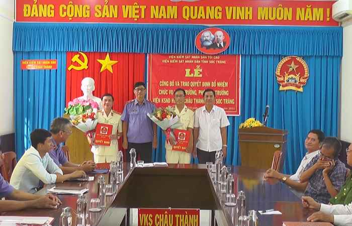 Công bố Quyết định bổ nhiệm chức vụ Viện trưởng, Phó Viện trưởng Viện Kiểm sát nhân dân huyện Châu Thành