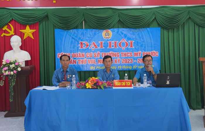 Công đoàn cơ sở trường THCS Mỹ Phước đại hội lần thứ VIII, nhiệm kỳ 2023 - 2028