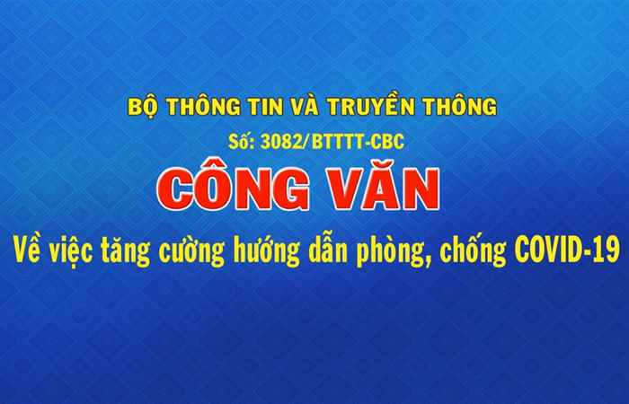 Công văn số 3082 về việc tăng cường hướng dẫn phòng chống dịch Covid-19