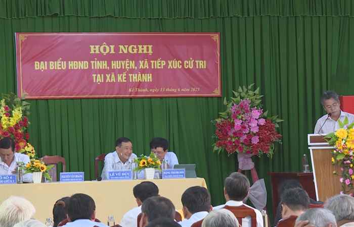 Kế Sách: Đại biểu HĐND 3 cấp tiếp xúc cử tri xã Kế Thành và xã Kế An
