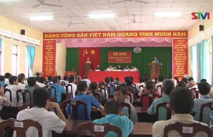 Đại biểu HĐND Sóc Trăng tiếp xúc cử tri huyện Trần Đề