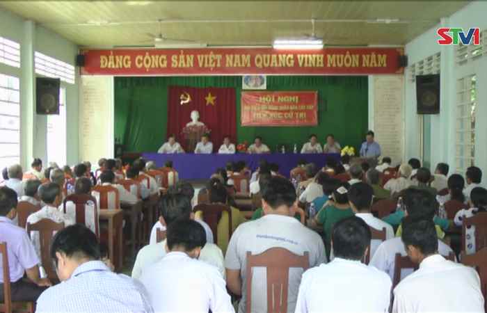 Đại biểu HĐND tiếp xúc cử tri xã Mỹ Qưới, thị xã Ngã Năm
