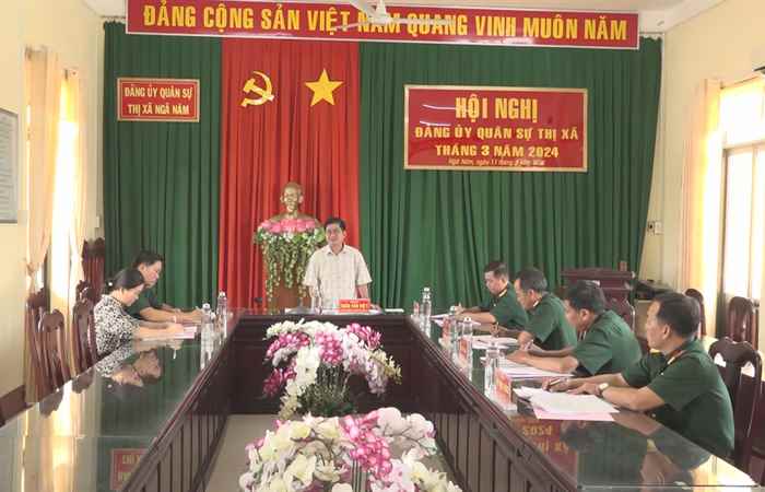 Ngã Năm: Nghị quyết Đảng ủy quân sự thực hiện nhiệm vụ tháng 3 - 2024