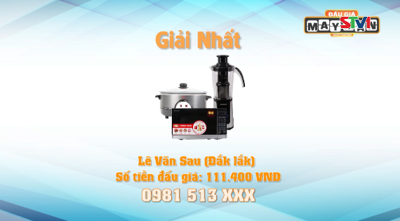 Game Show Đấu giá may mắn 28-10-2016