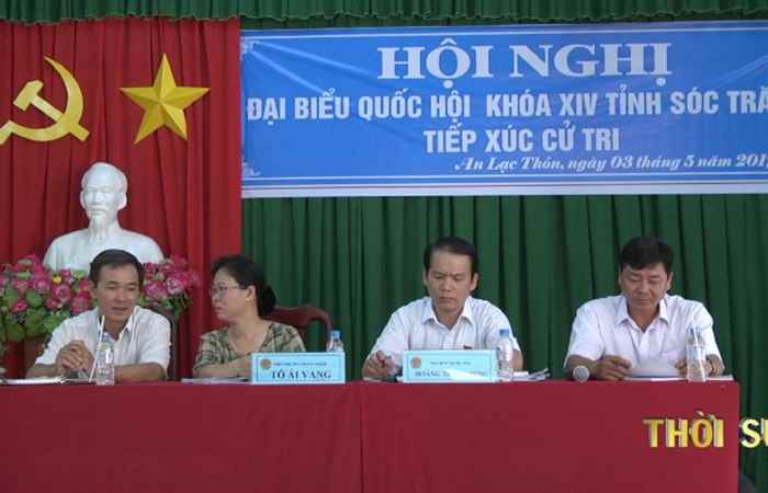 ĐBQH tỉnh Sóc Trăng tiếp xúc cử tri thị trấn An Lạc Thôn huyện Kế Sách