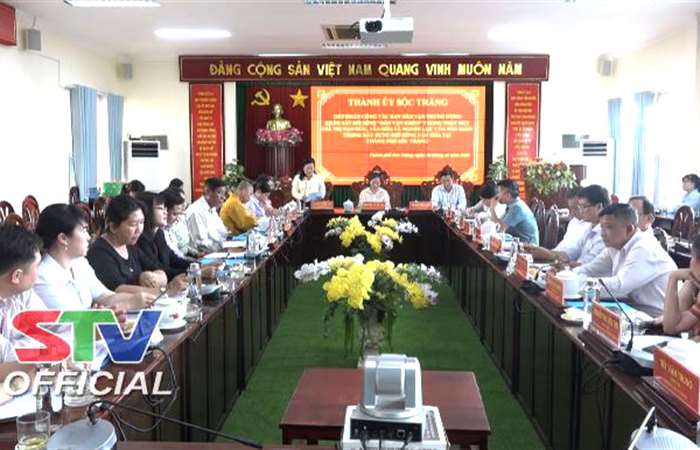 Đoàn công tác Ban Dân vận Trung ương làm việc với Thành ủy Sóc Trăng
