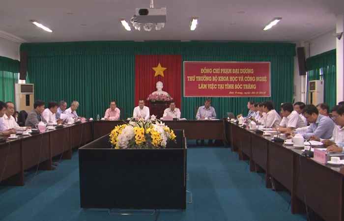 Đoàn công tác của Bộ Khoa học và Công nghệ làm việc tại Sóc Trăng