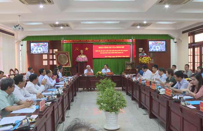 Đoàn công tác của Chính phủ làm việc với Tỉnh ủy Sóc Trăng
