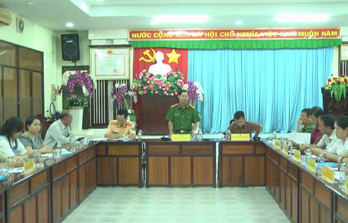 Mỹ Xuyên: Tỉnh kiểm tra công tác bảo đảm trật tự, an toàn giao thông 8 tháng năm 2023 