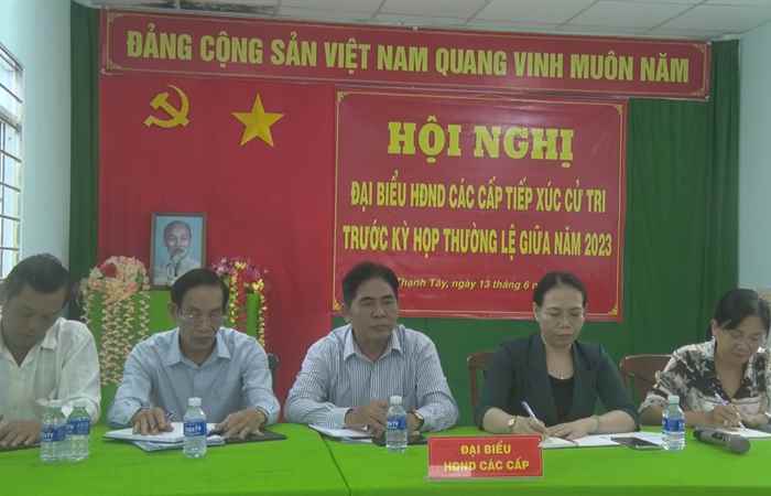 Đại biểu HĐND 3 cấp tiếp xúc cử tri xã An Thạnh Tây, huyện Cù Lao Dung
