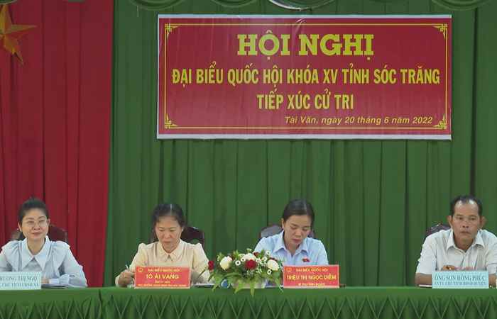 Trần Đề: Đại biểu Quốc hội Sóc Trăng tiếp xúc cử tri xã Tài Văn
