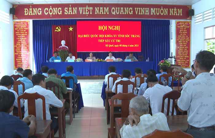 Ngã Năm: Đại biểu Quốc hội tỉnh Sóc Trăng tiếp xúc cử tri xã Mỹ Quới 